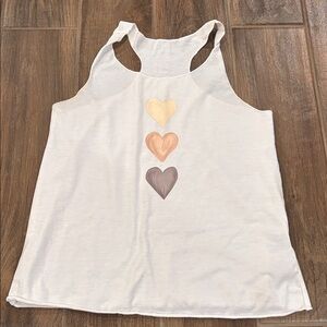 SHEIN White Tank Top with Heart Design